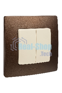 Механизм выключателя 2-кл. СП Etika 10АX безвинт. зажимы сл. кость Legrand 672302