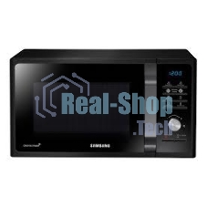 Микроволновая печь Samsung MS23F302TAK черный, 23 л, 800 Вт, переключатели - поворотный тактовый механизм/кнопки