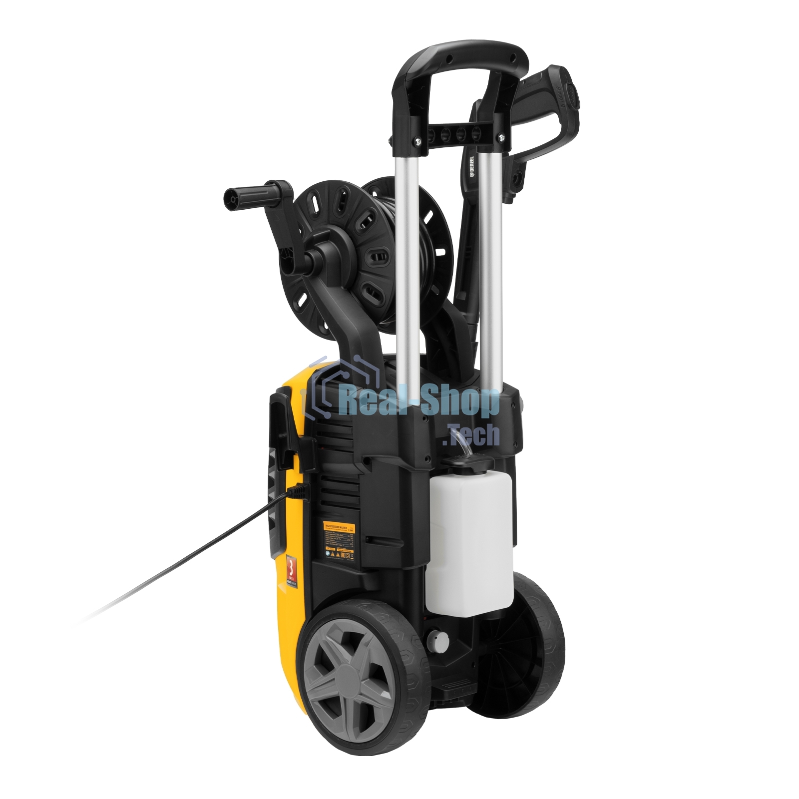 Моечная машина высокого давления Denzel R-180D, 2200 Вт, 180 бар, 380 л/ч, с барабаном