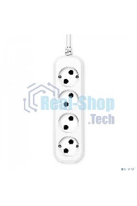 Сетевой удлинитель Buro BU-PSL4.3/W 3 м (4 розетки) белый (пакет ПЭ)