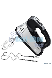 Миксер электрический Galaxy GL 2208, черный с серебристым, ручной, 250 Вт, 5 скоростей + режим 