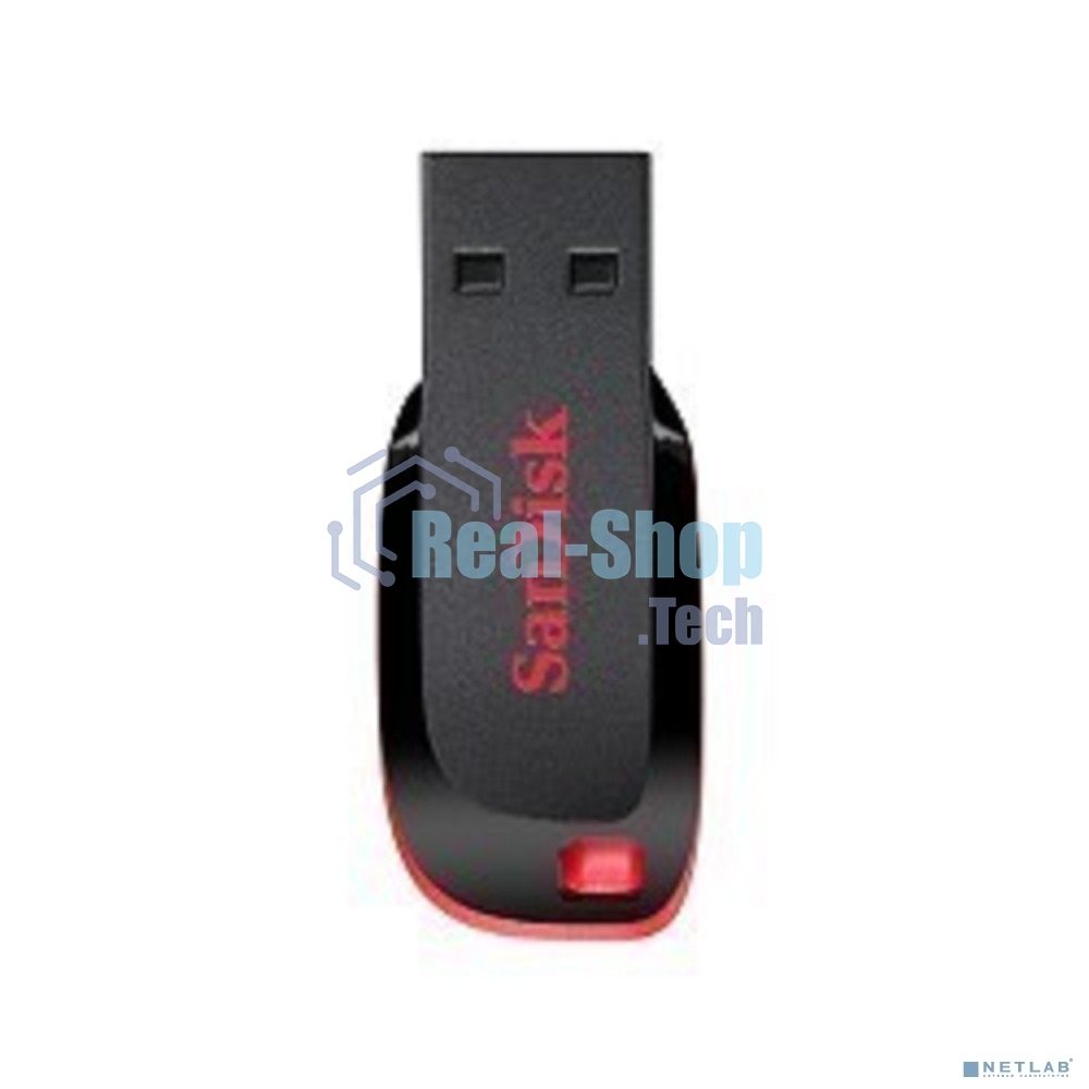 Флешка USB Sandisk CZ50 Cruzer Blade (SDCZ50-016G-B35), 16Gb, USB 2.0, R/W 15/4, черный/красный