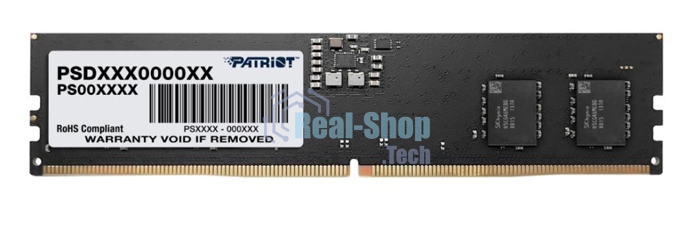 Оперативная память Patriot Signature, DDR5, 32Gb (1x32 GB), 5200 MHz, CL42, DIMM