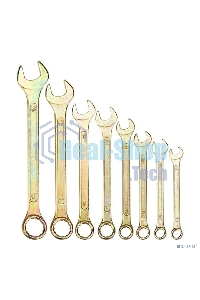 Набор ключей комбинированных Rexant (8-11, 13, 14, 17, 19 мм), 8 шт., желтый цинк