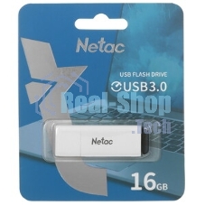 Флешка USB Netac U185 белый USB 3.0 Flash 16Gb, NT03U185N-016G-32WH, LED индикатор