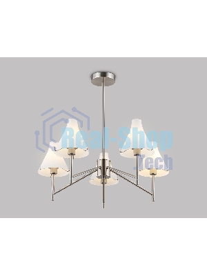 Люстра Ambrella light LH57123/5 SN/FR никель/белый матовый E14/5 max 40W D650*590