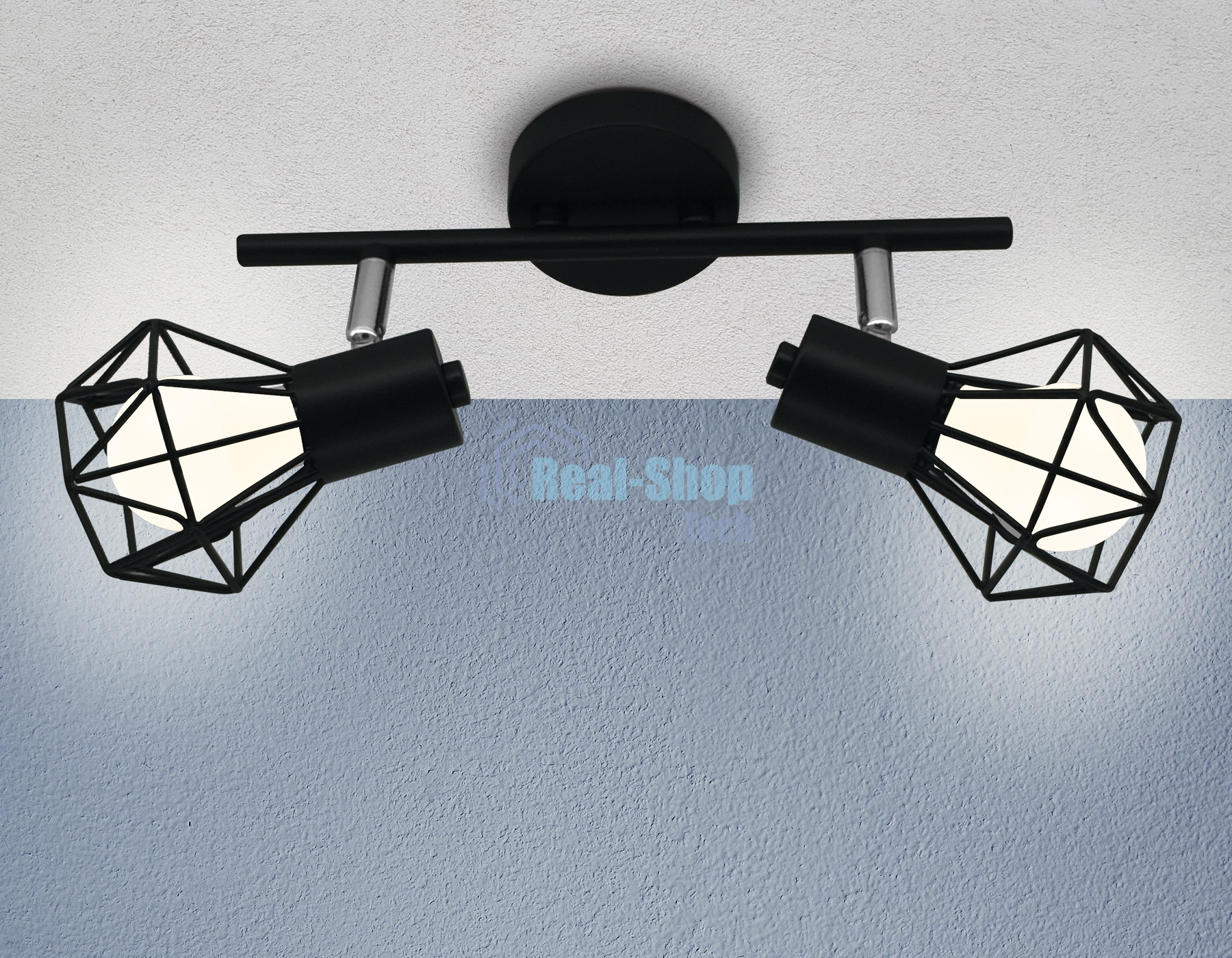 Светильник Ambrella light TR8621/2 BK/CH черный/хром E27*2 max 40W 260*91*175