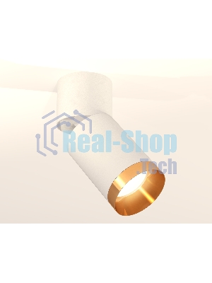 Комплект накладного поворотного светильника Ambrella light XM6312044 SWH/WH/PYG белый песок/белый/золото желтое полированное MR16 GU5.3 (A2220, C6312, N6134)
