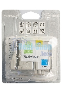 Картридж струйный Cactus CS-EPT0482 голубой (14.4 мл) для Epson Stylus Photo R200/R220/R300/R320/R340/RX500/RX600/RX620/RX640