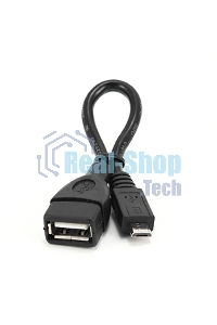 Кабель Gembird/Cablexpert A-OTG-AFBM-001 AF/MicroBM, Кабель USB 2.0 OTG, 0.15м, пакет