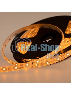 Лента светодиодная силикон, 8 мм, IP65, SMD 2835, 60 LED/m, 12 V, цвет свечения желтый
