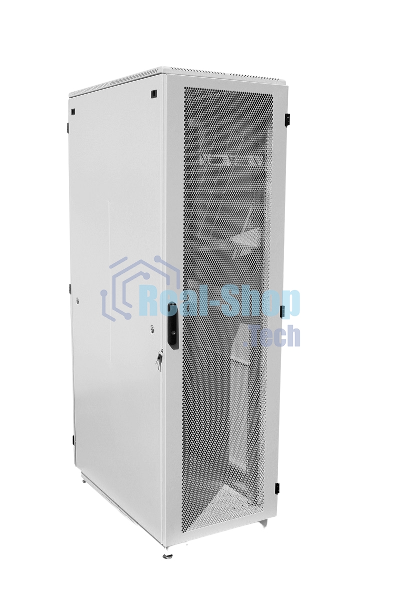 Шкаф телеком. напольный 42U (600x600) дверь перфорированная (ШТК-М-42.6.6-4ААА) (3 коробки)