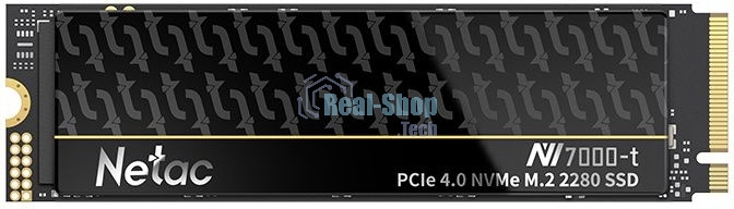 Накопитель SSD Netac NV7000-T, 2Tb, M.2 2280, PCIe 4.0 x4, NVMe, R/W 7300/6700, с радиатором