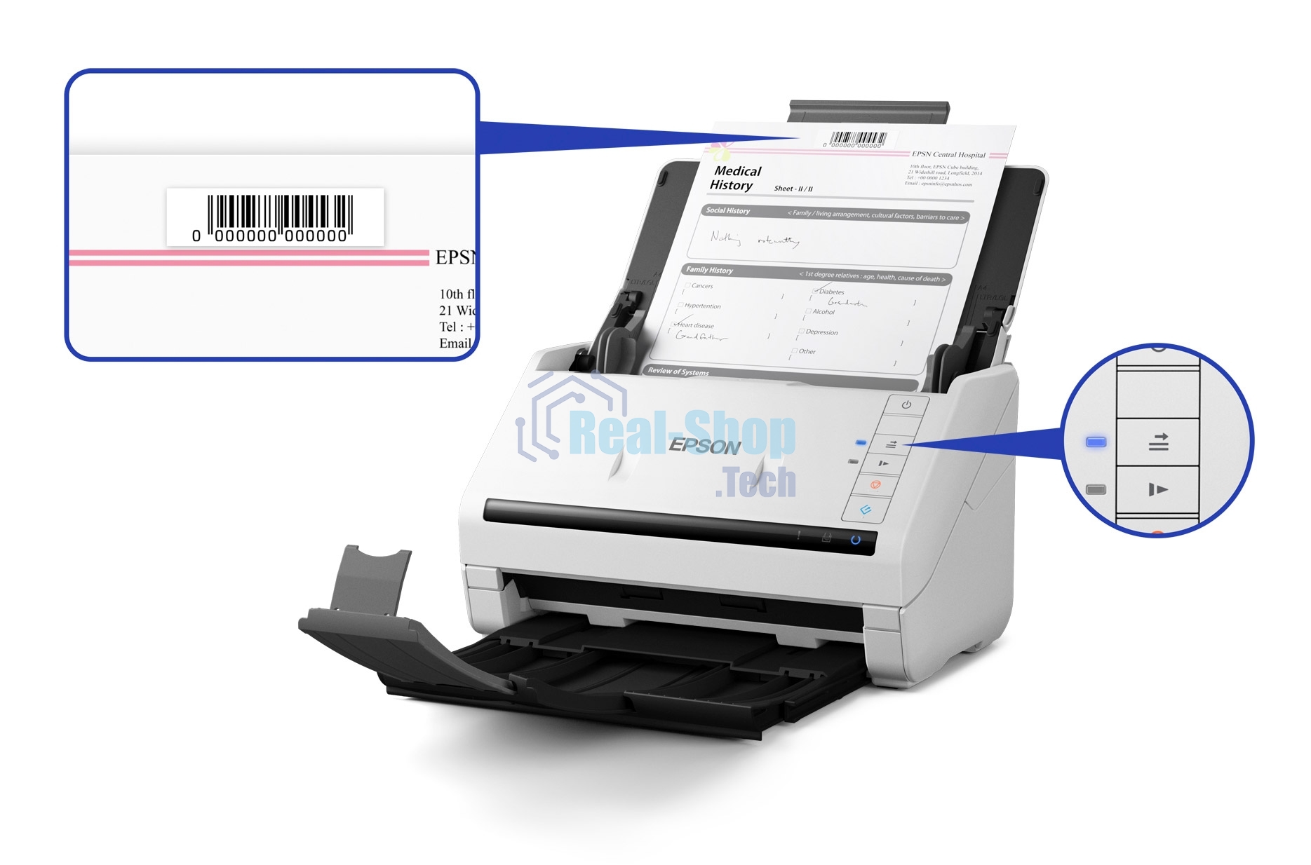 Сканер Epson WorkForce DS-530II A4