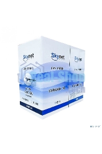 Кабель SkyNet Light UTP indoor 4x2x0,46, медный, FLUKE TEST, кат.5e, однож., 305 м, box, серый