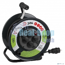 Удлинитель силовой RMx-4es-3x1.5-50m-IP44(KG) на метал. катушке с/з 4 гнезда 50 м КГ 3х1.5 Эра