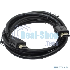 Кабель HDMI C-HM-HM-1.8M Wize, 1.8 м, v.2.0, 19M/19M, позол.разъемы, экран, черный, пакет