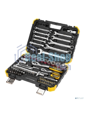 Набор инструментов Kranz 1/2, 1/4, CrV, пластиковый кейс, 82 предмета