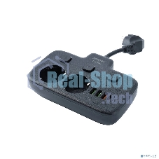 Сетевой удлинитель Amper 0,2 м, 2 розетки, 3*0,75 мм, 10А, 2500 Вт, 3usb, 1 Type-C, 3кн, черный.