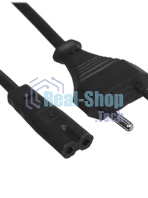 Кабель питания Cablexpert PC-184-VDE-3M, CEE 7/16-C7, 2х0.75мм2, 2.5A, VDE, 3м, черный, пакет