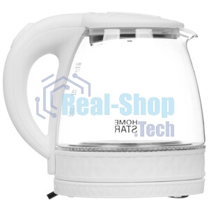 Чайник электрический Homestar HS-1053 1,2 л,стекло/пластик, белый (106464)
