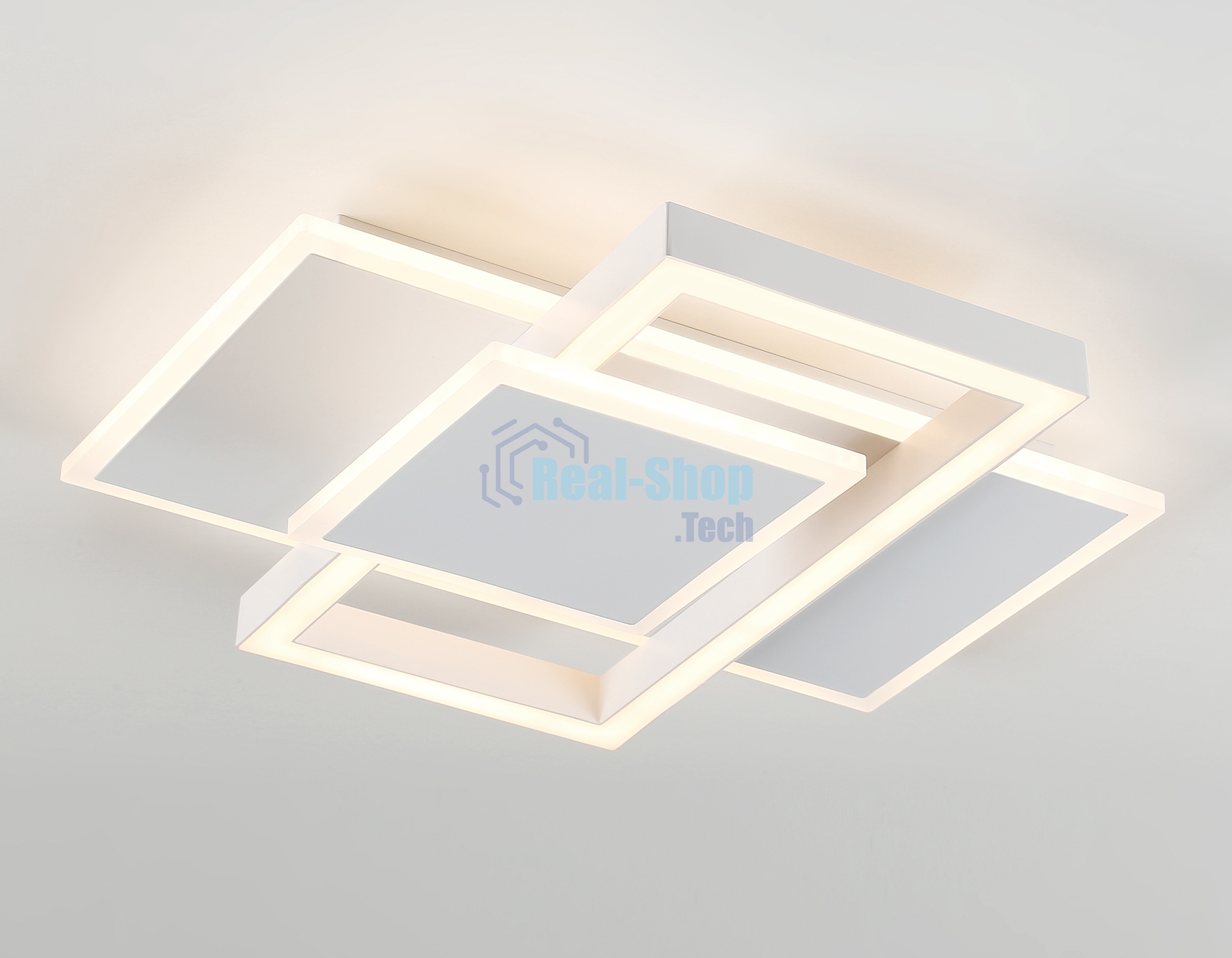 Потолочный светодиодный светильник Ambrella light FA1021/3 WH белый 50W 3000K-6400K 380*345*75 (ПДУ ИК)