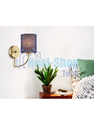 Настенный светильник Ambrella light LH71275 BS/DB латунь/темно синий E14 max 40W 225*120*250