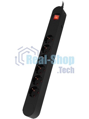 Сетевой фильтр Ippon NF-EU-3-16 3 м, 6 розеток, черный, коробка