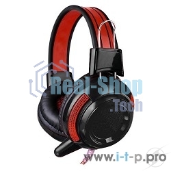 Наушники Oklick HS-G300 черный/красный 2.2 м мониторы оголовье (AH-V1)