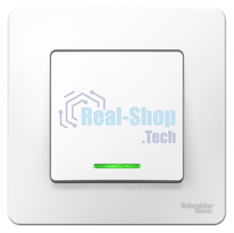 Выключатель 1-кл. СП Blanca (сх.1) 10А 250 В с подсветкой белый SchE BLNVS010111