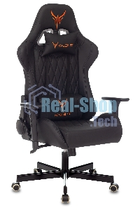 Кресло игровое Knight ARMOR черный, ромбик, эко.кожа, с подголовником, крестовина металл