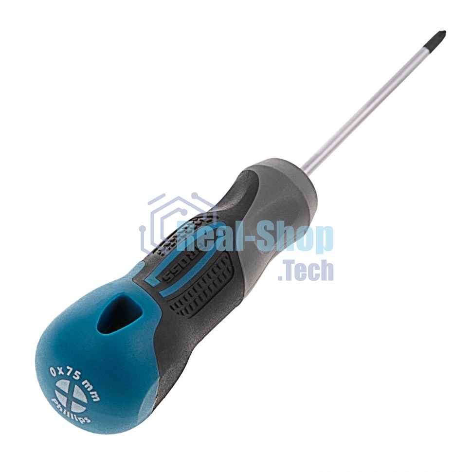 Отвертка Gross 12131 PH0 x 75 мм S2, трехкомпонентная рукоятка