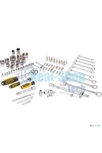 Набор инструментов Kranz 1/2, 1/4, CrV, пластиковый кейс, 82 предмета