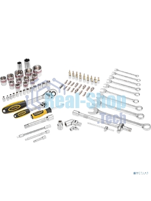 Набор инструментов Kranz 1/2, 1/4, CrV, пластиковый кейс, 82 предмета