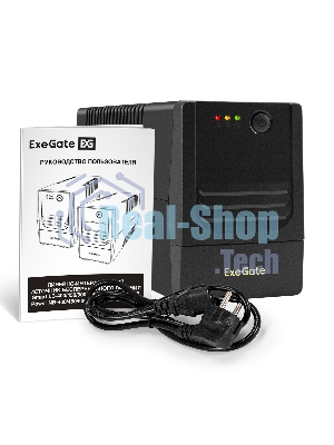 Источник бесперебойного питания ExeGate Power NB-800.LED.AVR.4C13 (800VA/480W, LED, AVR, 4*C13, батарея 12V 9Ah, Black)