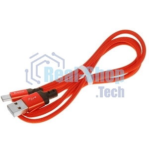 Кабель HOCO X14 USB 2.0, AM/Type-C M, черно-красный, 1м