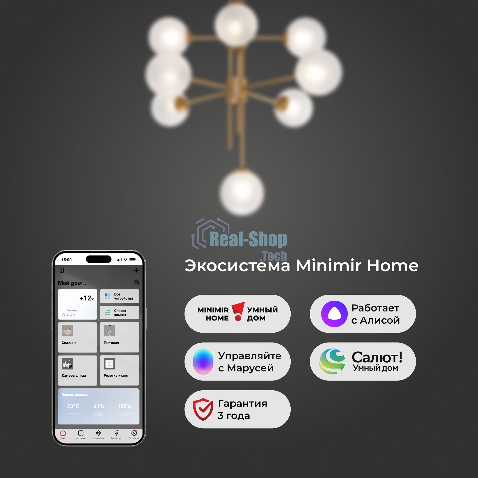 50383 / потолочный светильник / латунь Smart