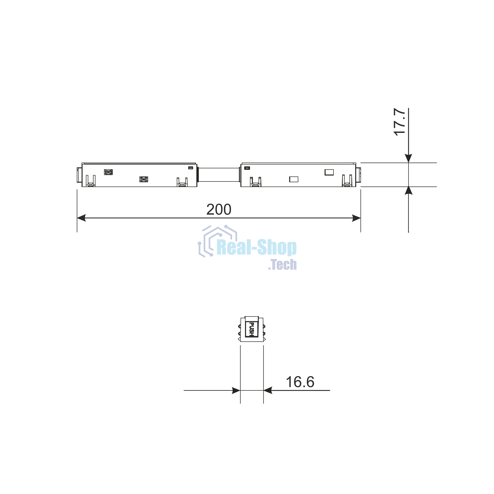 Slim Magnetic Прямой коннектор и планка (1 шт.) 85096/00