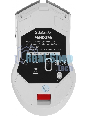 Мышь беспроводная Defender Pandora GM-502 белый, 3200 dpi, радиоканал, USB, кнопки - 7