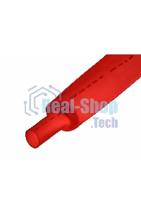 Термоусаживаемая трубка Rexant 35,0/17,5 мм, красная, упаковка 10 шт. по 1 м