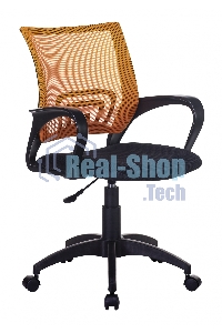 Кресло компьютерное Бюрократ CH-695NLT оранжевый TW-38-3 сиденье черный TW-11, сетка/ткань, крестовина пластик