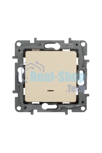 Выключатель с подсветкой, на винтах ETIKA 10АХ слоновая кость