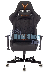 Кресло игровое Knight ARMOR черный, ромбик, эко.кожа, с подголовником, крестовина металл