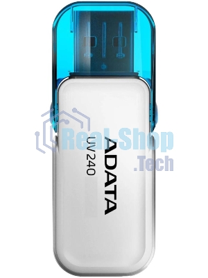 Флешка USB ADATA UV240 (AUV240-64G-RWH), 64Gb, USB 2.0, R/W 15/5, белый/синий