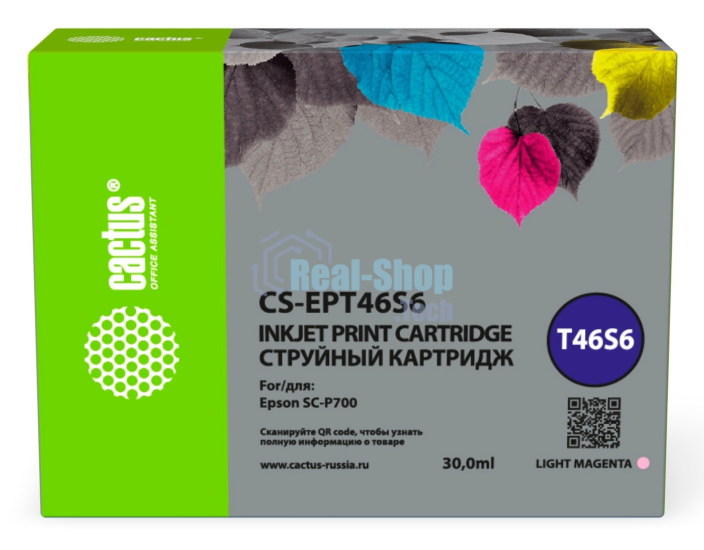 Картридж струйный Cactus CS-EPT46S6 (T46S6) фото пурпурный (30 мл) для Epson SureColor SC-P700