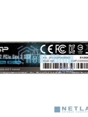 Накопитель SSD Silicon Power P34A60, 512Gb, M.2 2280, PCIe 3.0 x4, NVMe, R/W 2200/1600