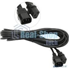 Кабель монитор-компьютер (UPS->уст-во) ExeGate Power EC-10P (С13->С14) VDE-250V-3*1,00-CU, 10A, 10м