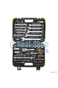 Набор инструментов Kranz 1/2, 1/4, CrV, пластиковый кейс, 82 предмета