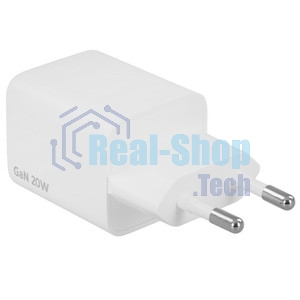 Зарядное устройство Cablexpert MP3A-PC-61, 20Вт GaN, 3А, QC4.0/PD, 1xUSB, 1xType-C, белый, пакет