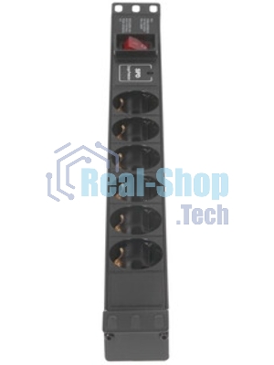 Блок розеток горизонтальный ExeGate ServerPro PDU-19H607 Al-6S-C14-SW-SPD1, 19